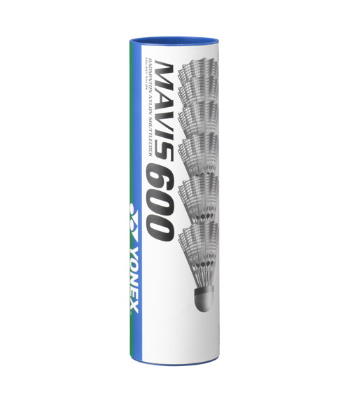 TUBE DE 6 VOLANTS MAVIS 600 YONEX (BLANC)